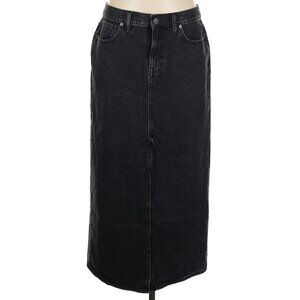 Madewell Black Denim Skirt